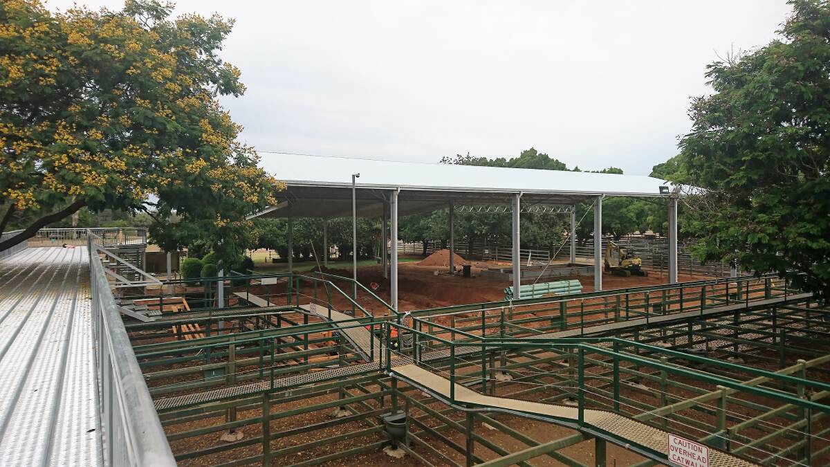 The weighbridge redevelopment underway at the Blackall saleyards is the latest in a number of improvements, including the tourism viewing platform seen at left here.