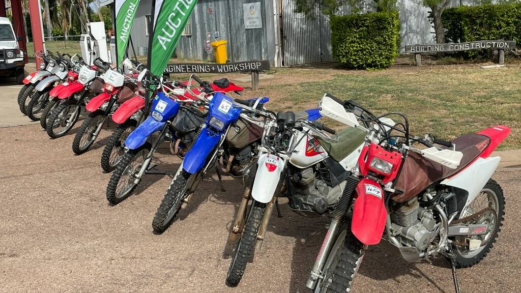 Some of the 40 bikes and quad bikes that will be sold online this weekend. Pictures supplied