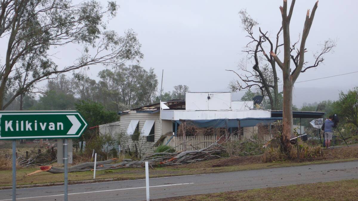 Some of the damage experienced at Tansey. Photos courtesy of Nanango Electorate Office.