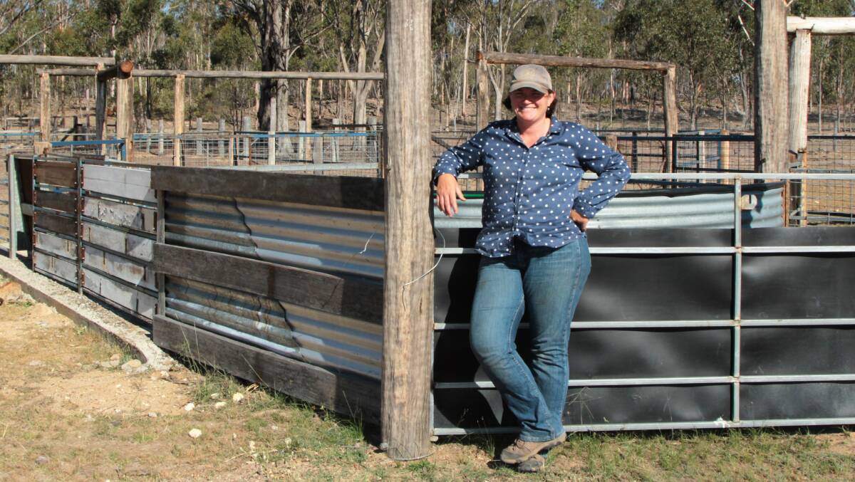 Most people go to the Gold Coast or Phuket for their honeymoon but Lisa Shannon, pictured, and her husband Cameron constructed a set of sheepyards and feedlot facility for their new sheep operation at Kingar Springs.