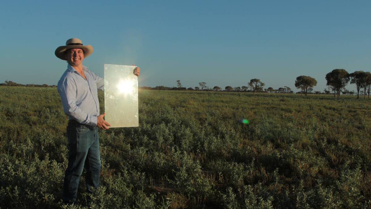 James Walker at the site of the then-to-be-built solar farm at Camden Park, east of Longreach, in winter 2016.