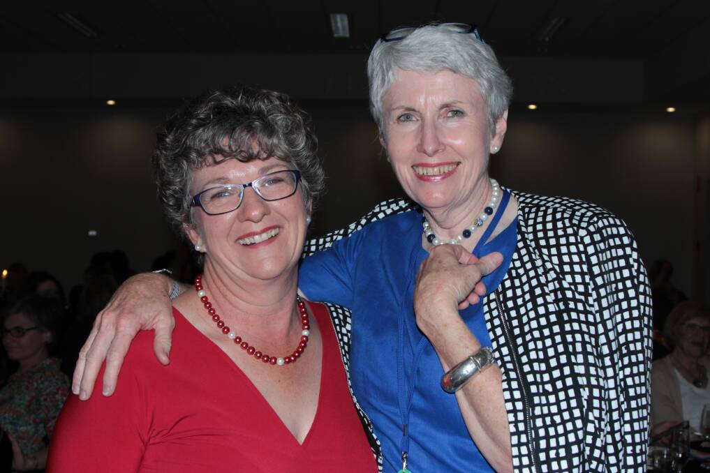 Annabelle, pictured right, with Georgie Somerset at a Queensland Rural Regional and Remote Women's Network event. Both women have been in the news this week, Georgie as the newly-elected AgForce general president.