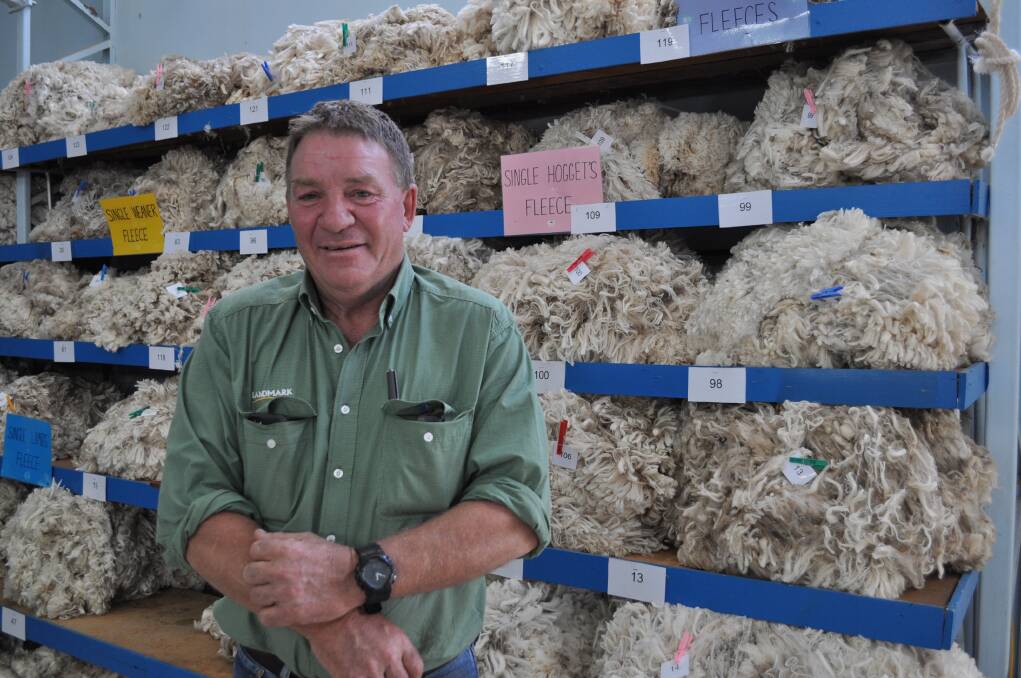 Landmark's new wool account manager, Bob Tully, helped judge just over 200 fleeces in the wool court at the Blackall show on the weekend.