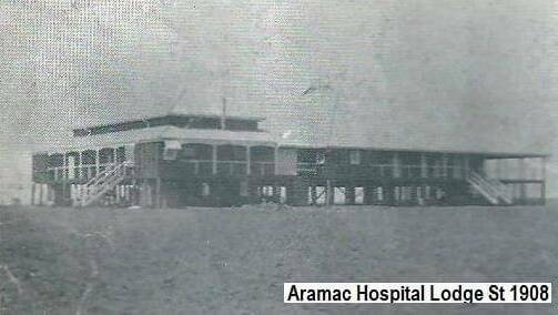 A photograph of the original Aramac Hospital, built in 1879.