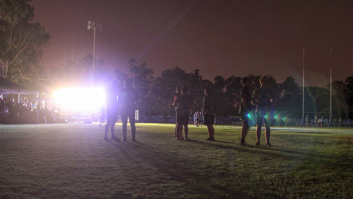 Reds and Waratahs players were completing their warm-up when the power went out.