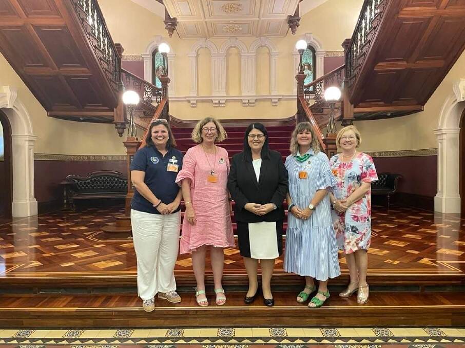 ICPA Queensland vice president Wendy Henning, president Louise Martin, vice president Kate Bradshaw, and secretary Annette Boyle, meeting with Education Minister Grace Grace, centre, on recent ICPA delegations in Brisbane.