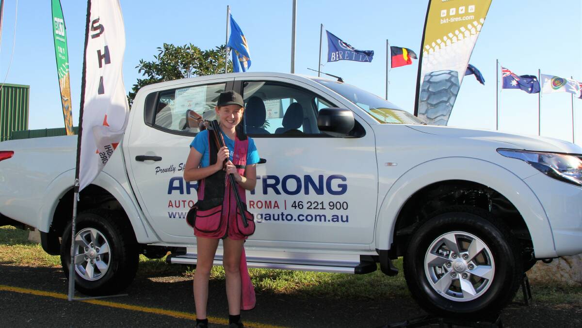 Colleambally Clay Target Club C grade shooter, Chloe Evans, and her brand new car.