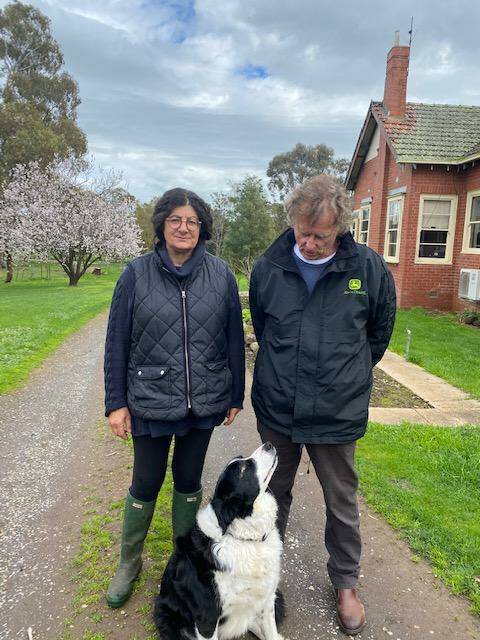 Michelle and John Leishman at home at their sheep and cropping property in central Victoria.