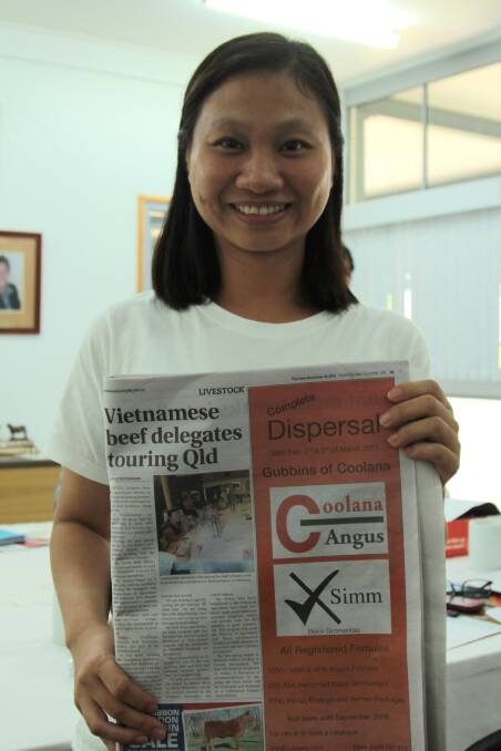 Vietnamese veterinary researcher Huyen was excited to see the Queensland Country Life coverage of the fact-finding delegation through central Queensland.
