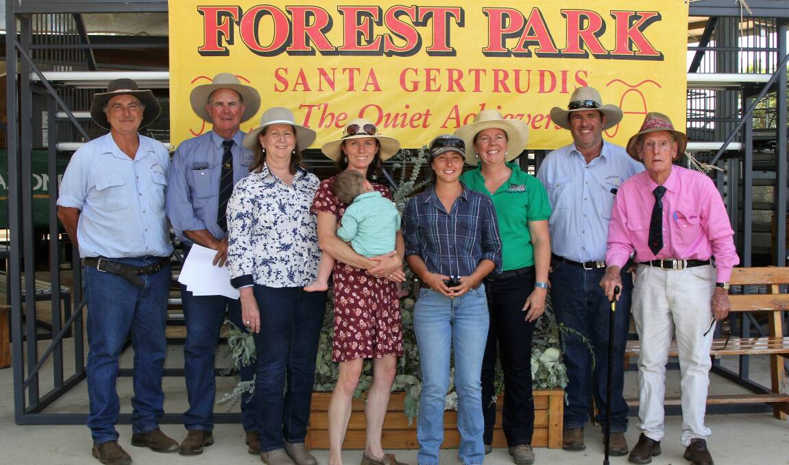The Forest Park team - overseer Rob Johnson, managers Mike and Virginia Wacker, Alyssa and Roy Allen, Carly Hope, Liz Allen, Rob Allen, and Sir William Allen.