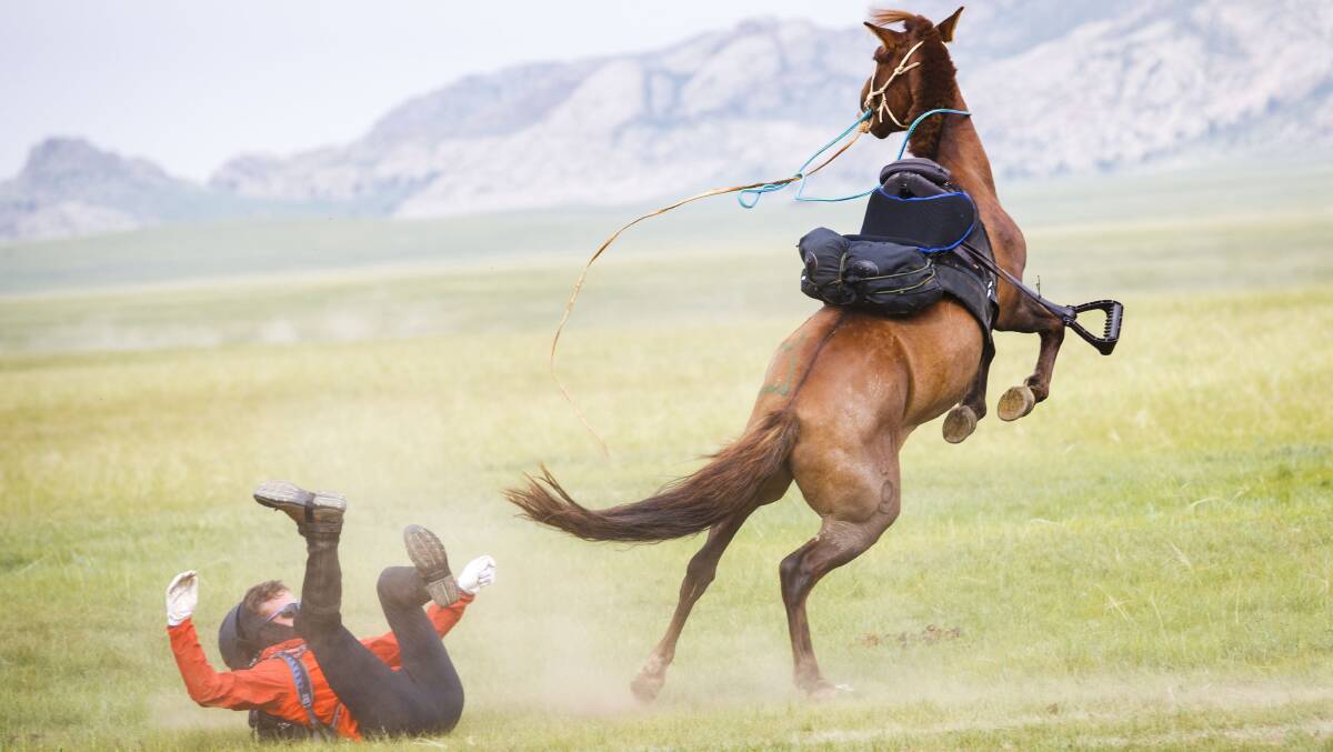 One of the many busters that's happened on the Mongol Derby over the years.