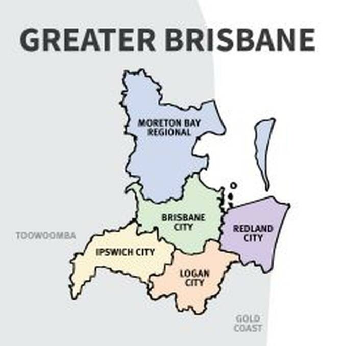 The Greater Brisbane region subject to the three-day lockdown.