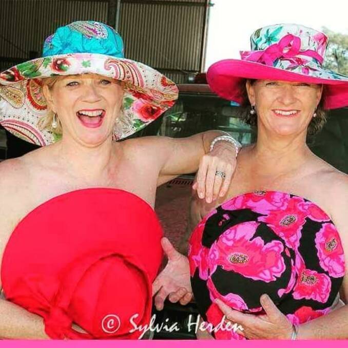 Robyn Strang and Kathy Moloney, the Two Mad Hatters.