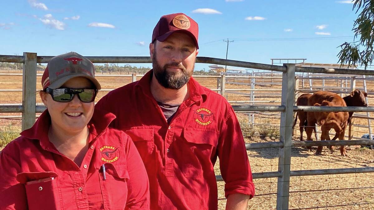 Erin and Jed Marks are offering an online meat ordering and delivery service in Longreach. Picture: Supplied