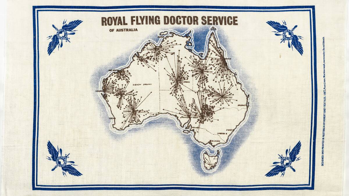 There's a tea towel for one of Queensland's most important institutions, the Royal Flying Doctor Service.