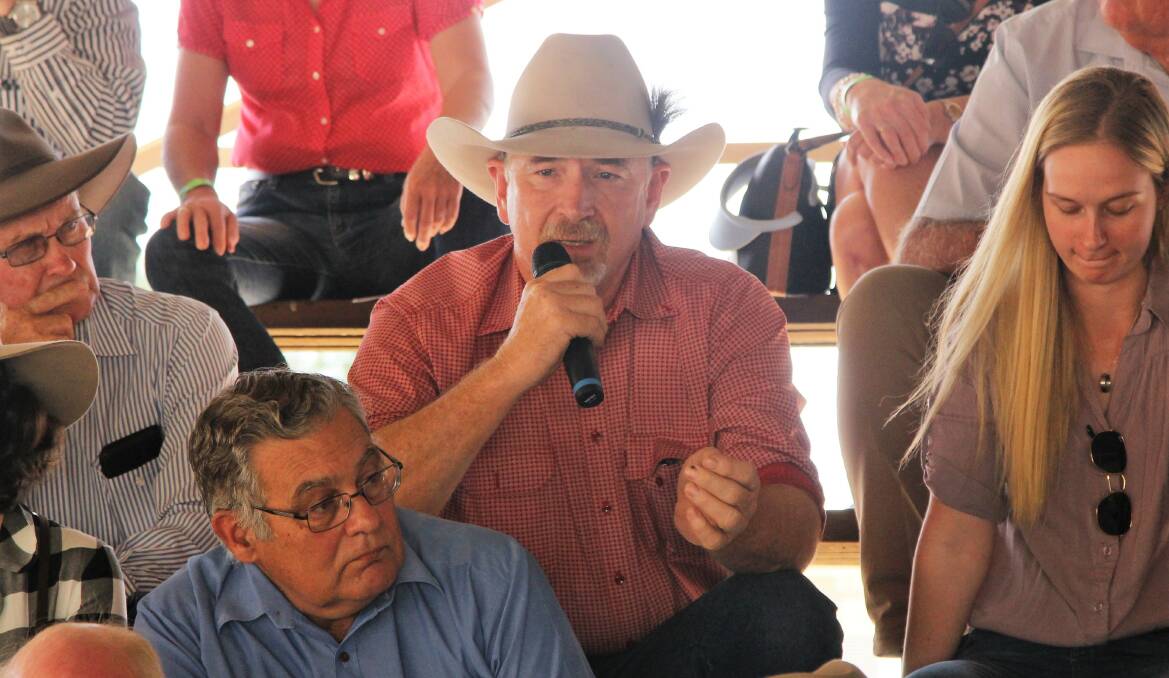 Firearm fear: Longreach agribusiness consultant and Outback Futures chairman, Peter Whip, outlining barriers to efficient mental health delivery at a forum in Longreach. Picture: Sally Cripps.