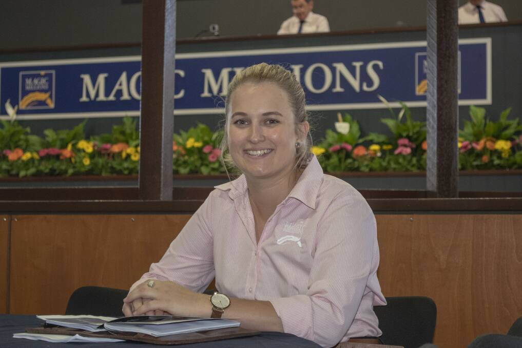 Eventful: Cassy Delahunty, Hughenden, put her event management learning into practice at the Magic Millions carnival from the sale ring to the Surfers Paradise beach. Photos supplied.