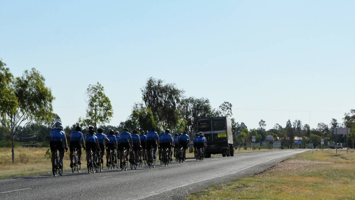 Blackall in sight for a weary RideWest crew.