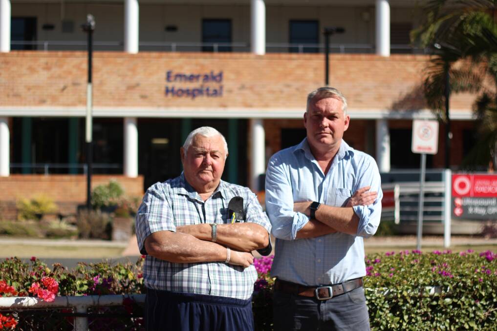 Central Highlands dialysis patient Ian Williams with Gregory MP Lachlan Millar in 2019, when Mr Williams was making regular six-hour round trips to Rockhampton.