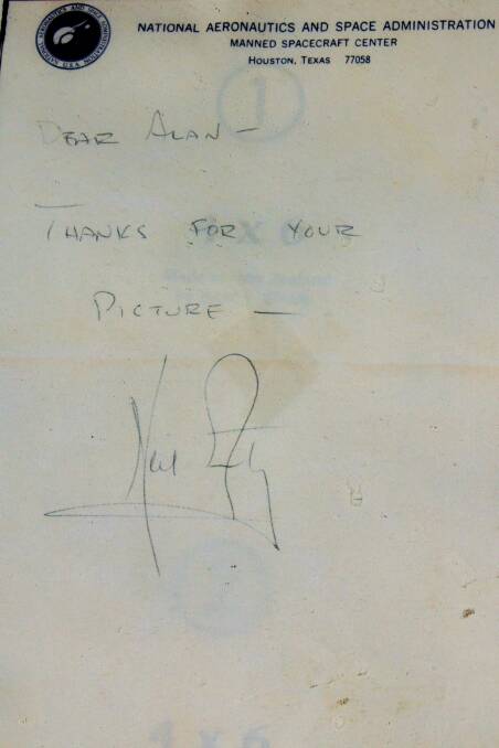 The signed letter received by Alan.