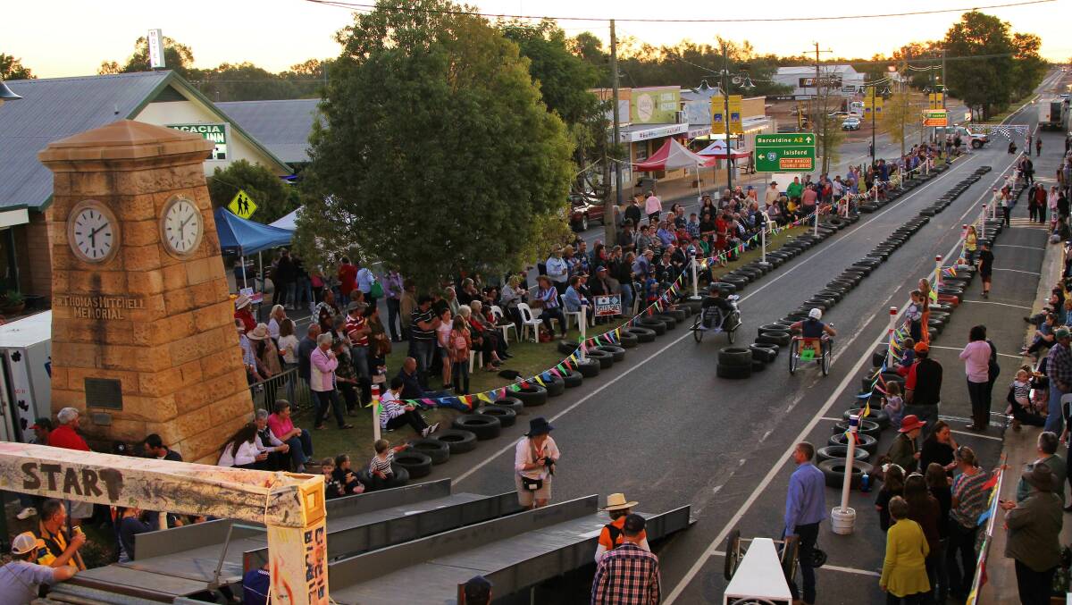 Blackall's main street transformed into a billy cart racing straight is a sight that won't be seen this year.