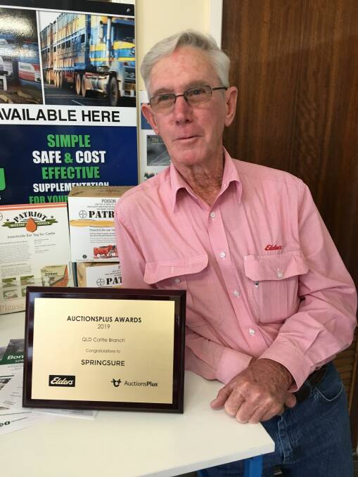 Rod Carpenter and the Springsure branch received the 2019 cattle award, moving more cattle through the system than any other branch.