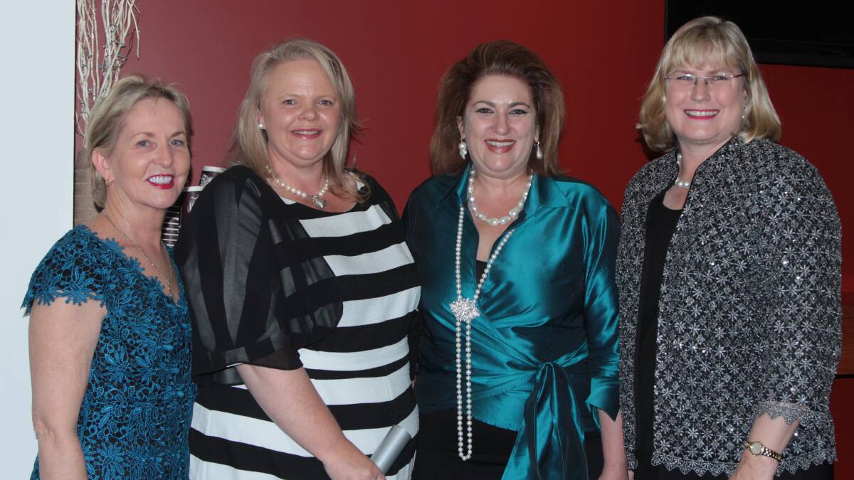 Shadow Minister for Communities, Ros Bates congratulates Alpha's Kristy Sparrow on her accolade as the Queensland Rural Regional and Remote Women's Network Woman of the Year, along with sponsor Amanda Stein, Panda Pearls and the Member for Warrego, Ann Leahy.
