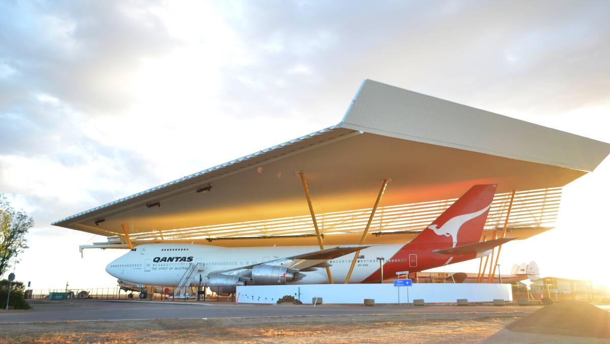 The airpark roof is a stunning architectural feature as well as being a sunshade for the Qantas Founders Museum's aircraft. Pictures supplied.