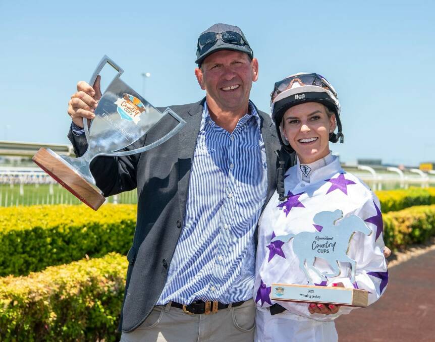 The Dalby-based David Reynolds and rider Wendy Peel broke new ground to win the Battle Of The Bush Final and Country Cups Challenge with Rather Salubrious. Photo: Michael McInally
