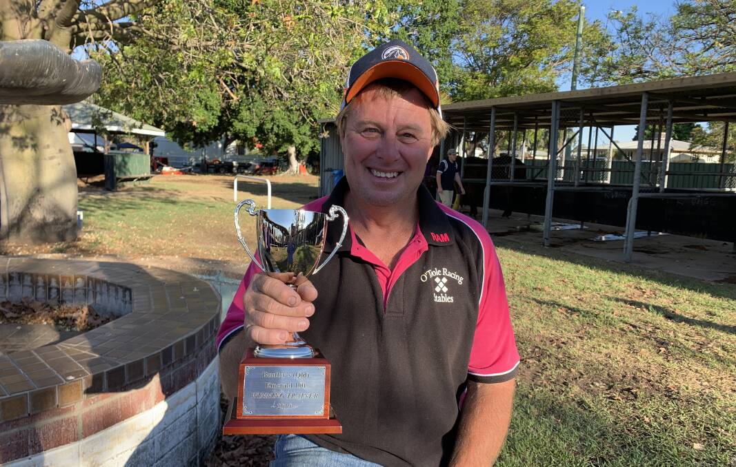 WINNING HOPE: Last October Patrick O'Toole trained the winner of the Emerald 100 and has the gritty Slaydem ready to win for the stable in Barcaldine on May 16.