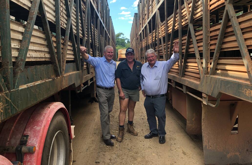 Deputy Prime Minister Michael McCormack, left, and MP for Flynn Ken O'Dowd, right, have announced plans for an important road upgrade near Emerald. 