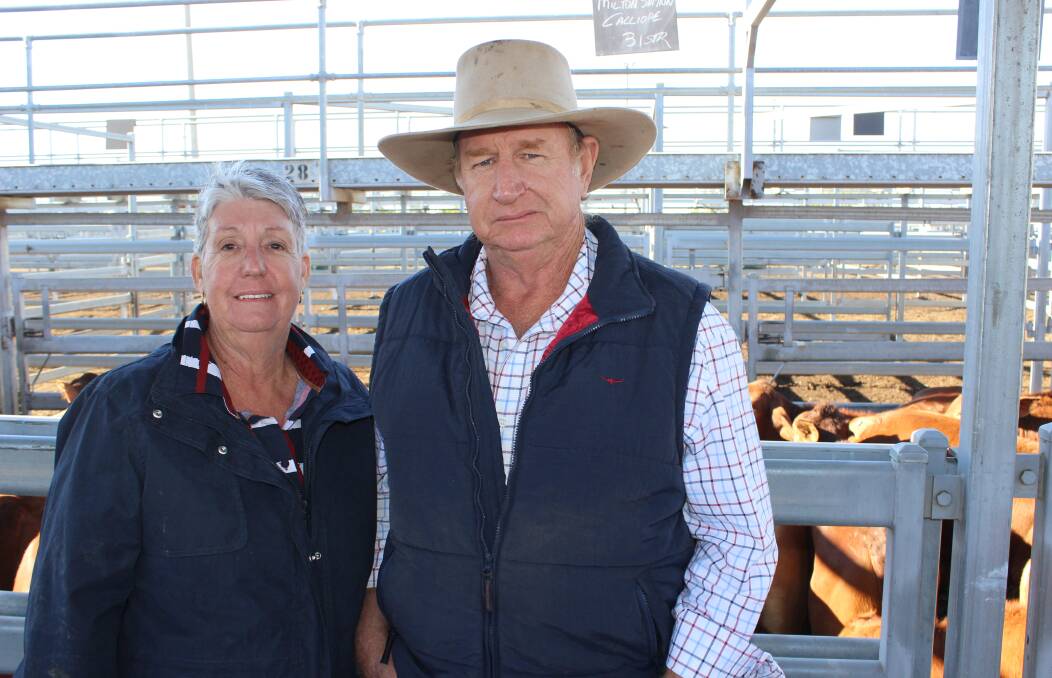 Producers Desiree and Peter Hindmarsh, Milton Station, Boyne Valley, Calliope, were delighted with the returns from 180 head they sold at the weaner sale in Gracemere.