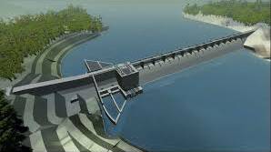 An early artist's impression of the proposed Rookwood Weir