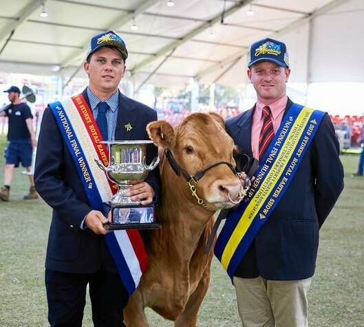 Anthony O'Dwyer, left, has set the benchmark for the young Queensland auctioneer heading to the Ekka after winning the national crown in 2018.