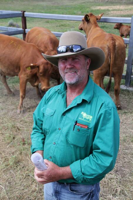 Mark Salisbury from Bimbadeen Brangus purchased nine heifers at the Duarran sale. 