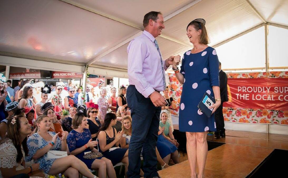 James and Natalie Stinson impress the crowd in the Fashions of the Field in 2017. 