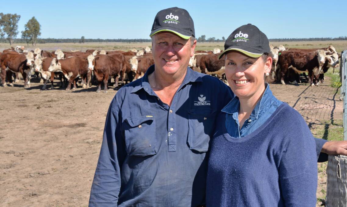 Way of life: Mick and Terri-Ann Crothers have embraced organics since they became the managers of Gilling, Yelarbon. Gilling is owned by OBE.