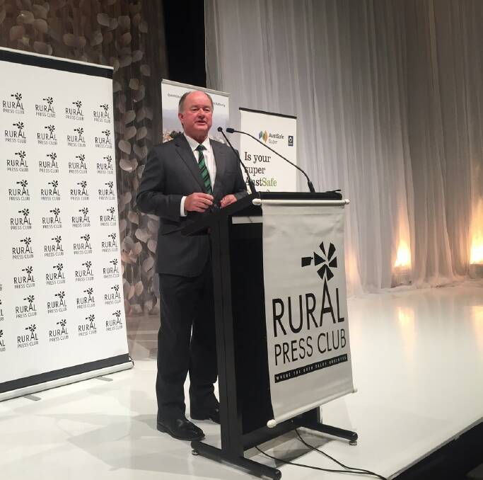 Managing Director David Foote speaking at the Rural Press Club in Brisbane in August. 
