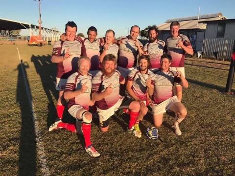 Western Queensland Rugby president Paul Doneley, (bottom left) hopes to get a huge turnout to the clash with Cunnamulla at the Barcaldine show. Photo: Supplied 