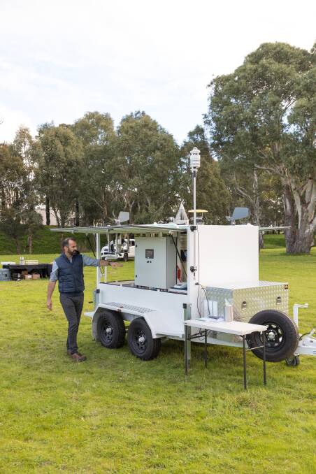TECH: The Sentinel is a custom-designed surveillance trailer unit designed to offer optimal sampling of airborne fungal spores and insects.