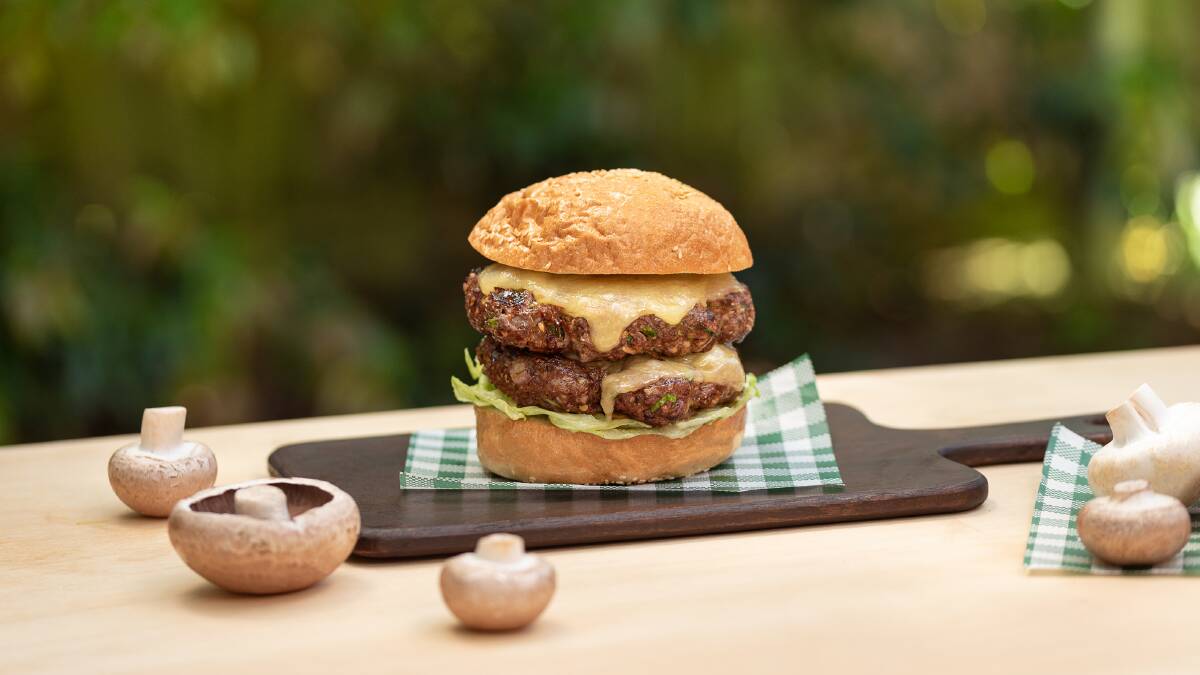 PACKED: A Texan double beef and mushroom blended burger. 