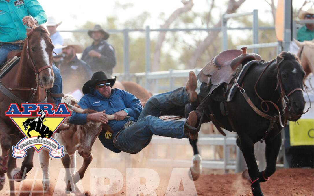 Jarrod Deguara will compete in team roping at Nebo with 13-year-old son Jake. Picture by Barry Richards Photography