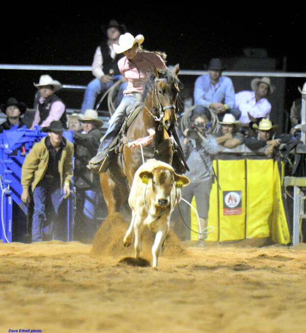 Stacey Wilburn is one of the favourites for the cowgirl events in Queensland this weekend. Picture - Dave Ethell