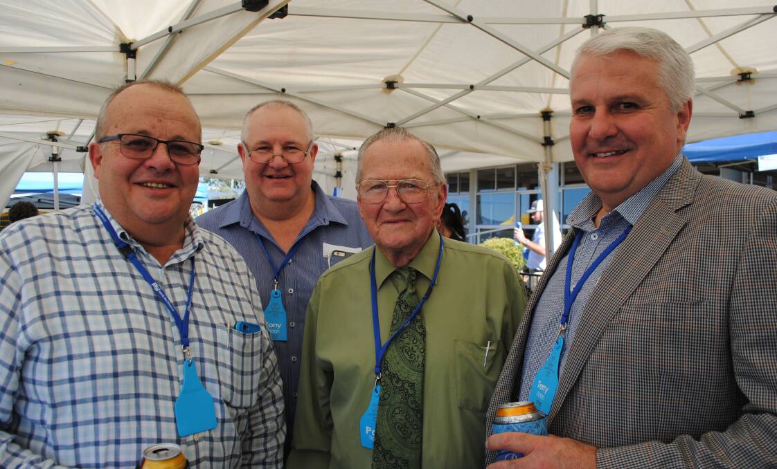 
CELEBRATING 60 YEARS: Michael, Tony and Terry Nolan with their father Pat Nolan.