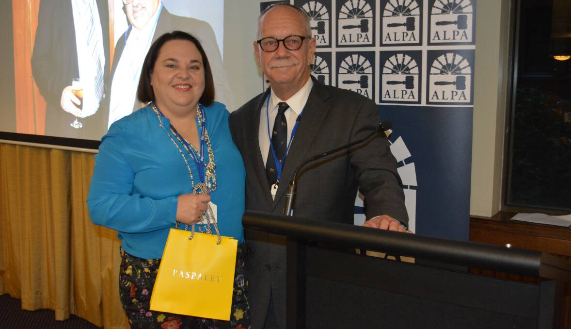 After 10 years of dedicated service to  Australian Livestock & Property Agents (ALPA) Andrea Lethbridge receives recognition from CEO Andy Madigan at the recent AGM.