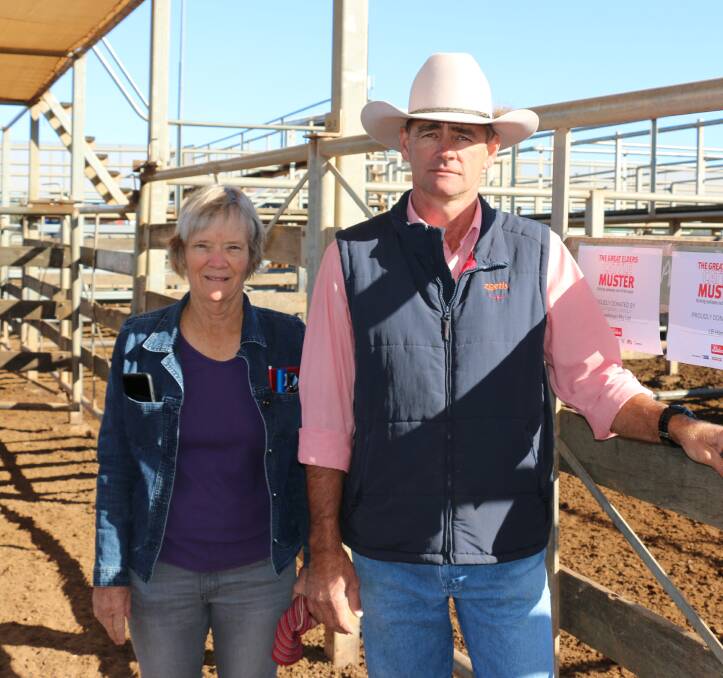 Beth Harms and Garry Cartwright who donated a steer each in The Great Elders Cattle Muster to support epilepsy. The Cameron family also donated a steer for this special cause.