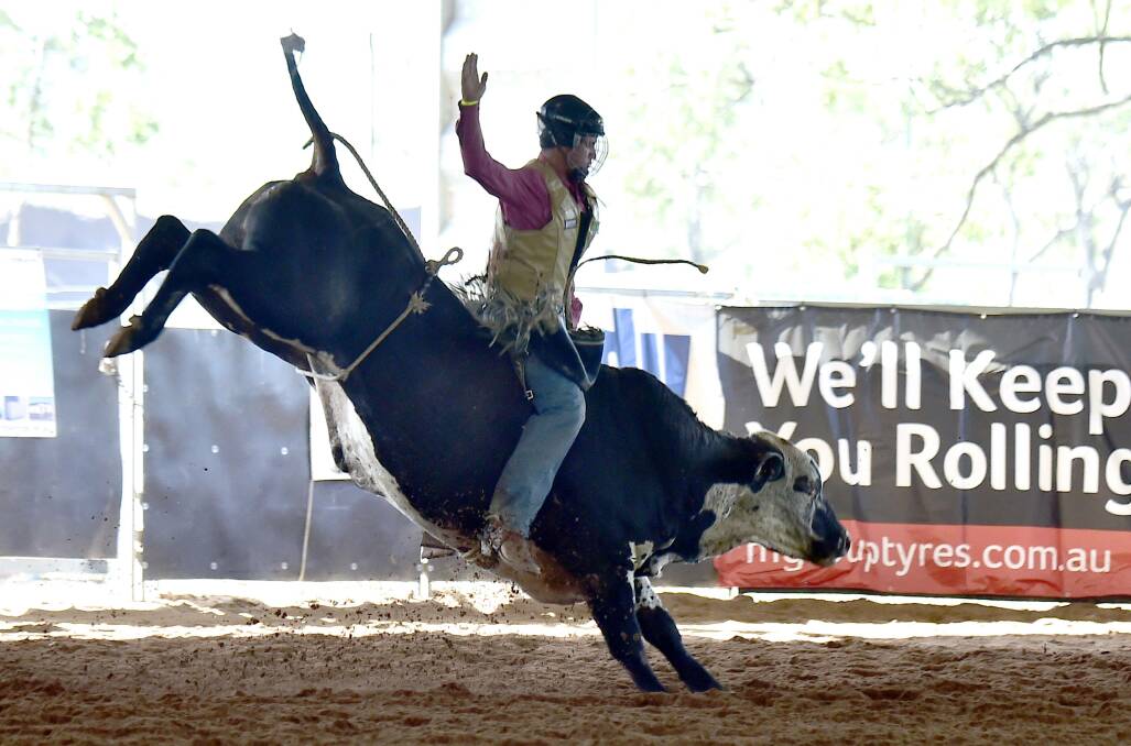 Jake Whalan shows his class. He will be looking for championship points in the Australian Professional Rodeo Association at Leppington this Saturday.