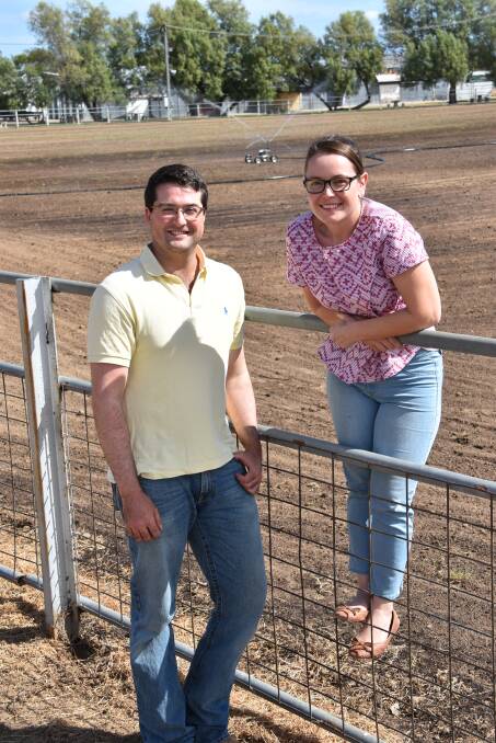 Jerome Leray is one of the driving forces behind Discover Farming. He's pictured with Goondiwindi P&A Show Society Secretary, Kerri Robertson. 