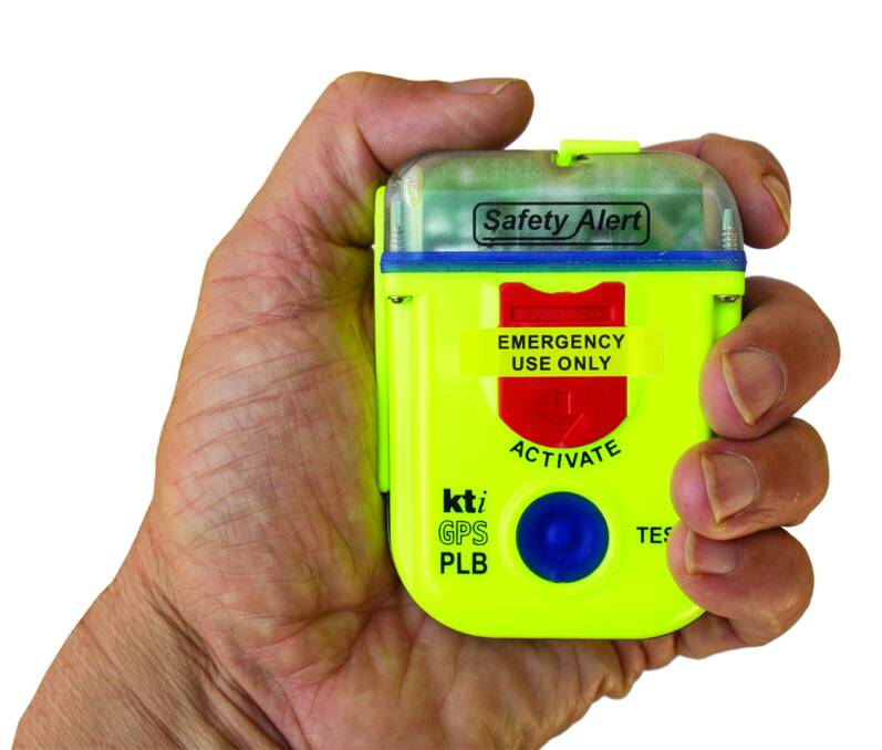 SAFETY FIRST: The KTI Safety Alert PLB is a palm size device that is manufactured right here in Australia.