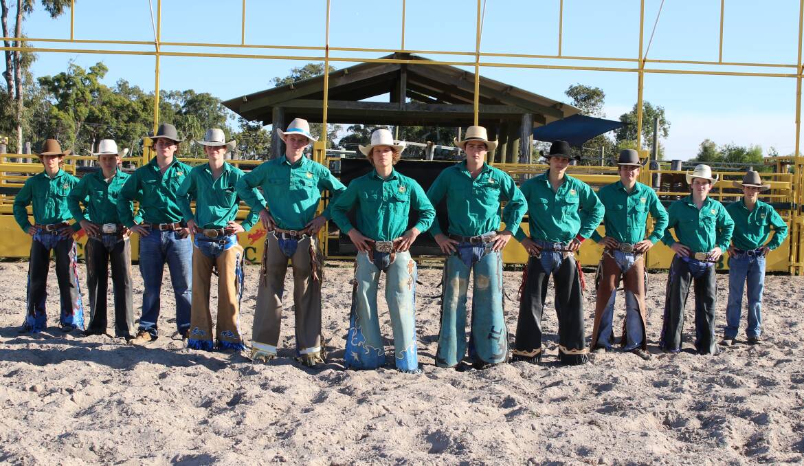 The St Brendan's College rodeo team.